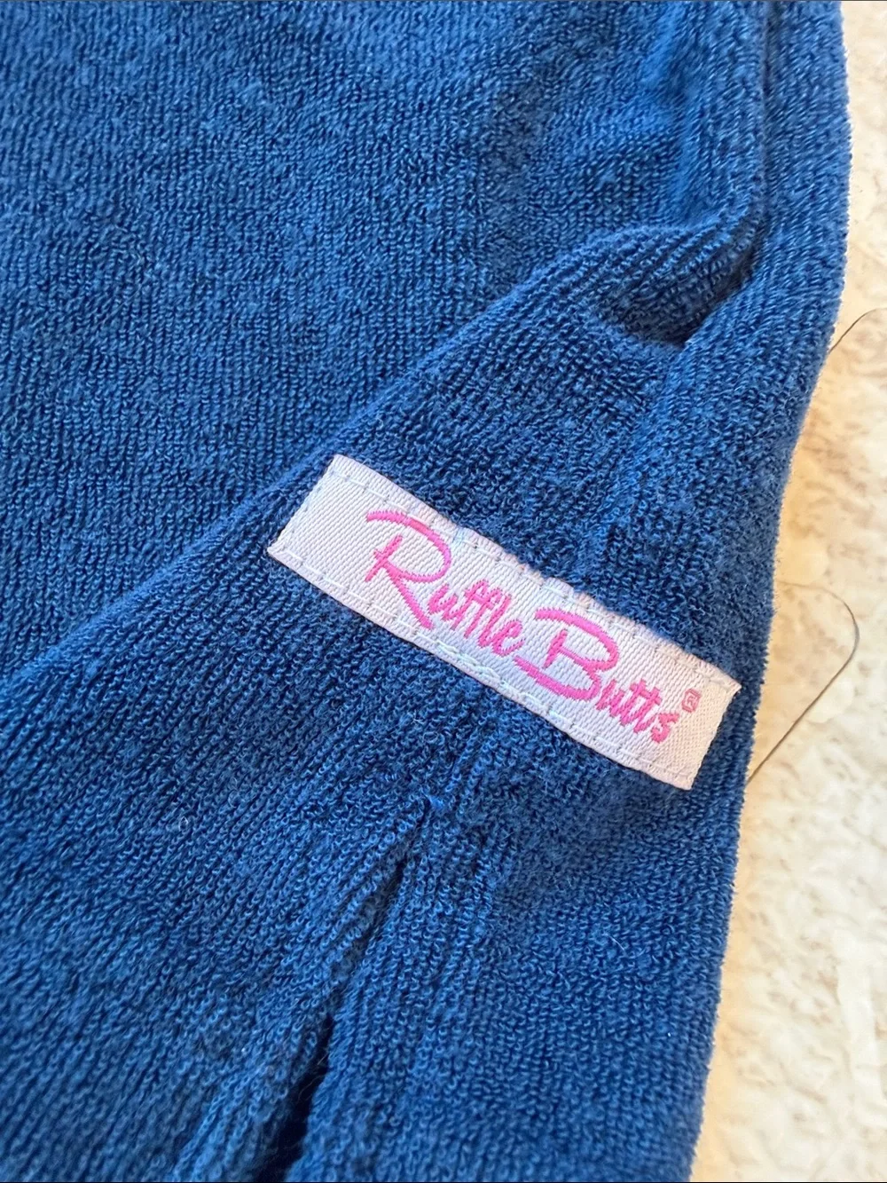 Ruffle Butts Navy Long Sleeve Embroidered Tunic